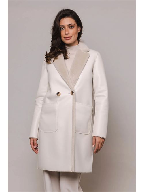 ivon cappotto doppiopetto reversibile RINO & PELLE | IVONE.7002310STONE